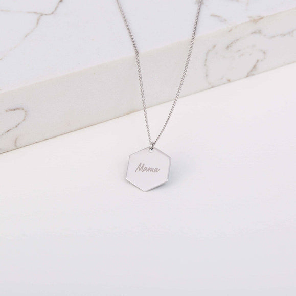 Custom Capsul Hexagon Necklace | Hexagon Initial Necklace - Capsul