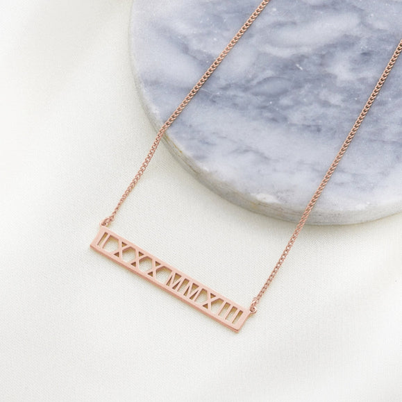Custom Cut Out Bar Necklace | Personalized Bar Necklace - Capsul