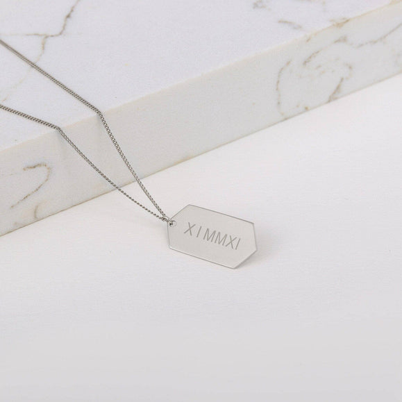 Custom Hexagon ID Necklace - Capsul