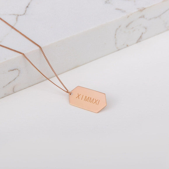 Custom Hexagon ID Necklace - Capsul