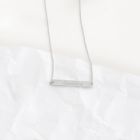 Custom Horizontal Bar Necklace - Capsul