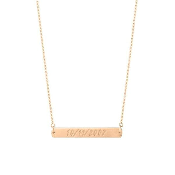 Custom Horizontal Bar Necklace - Capsul