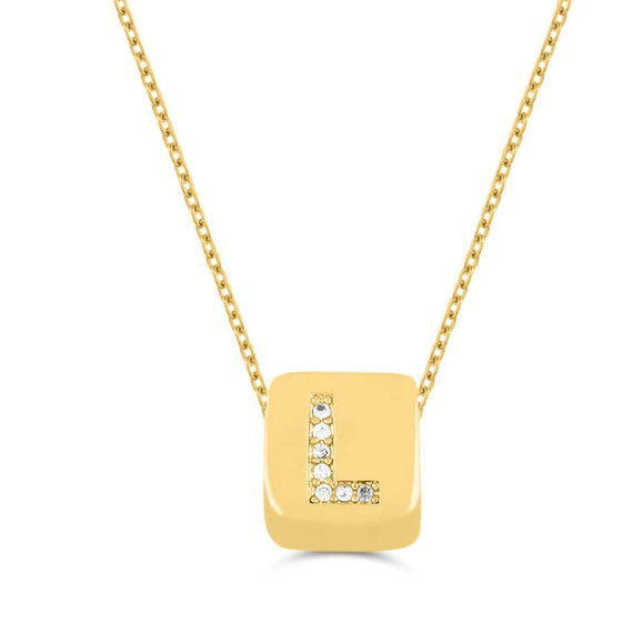 Custom Mini Bling Block Necklace