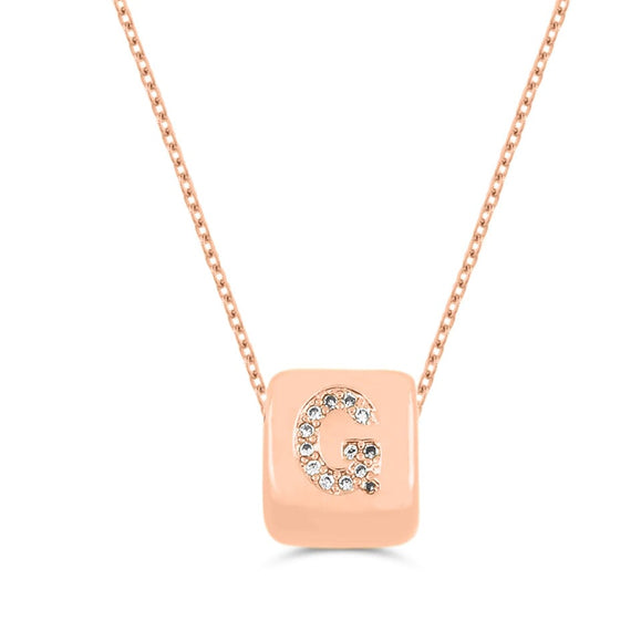 Custom Mini Bling Block Necklace