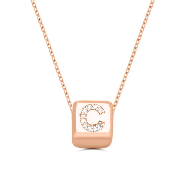 Custom Mini Bling Block Necklace