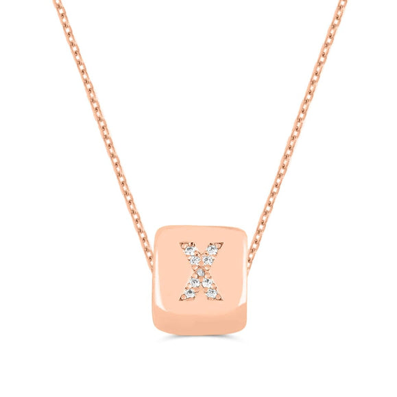 Custom Mini Bling Block Necklace