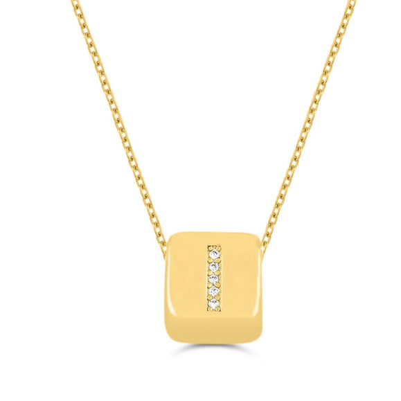 Custom Mini Bling Block Necklace