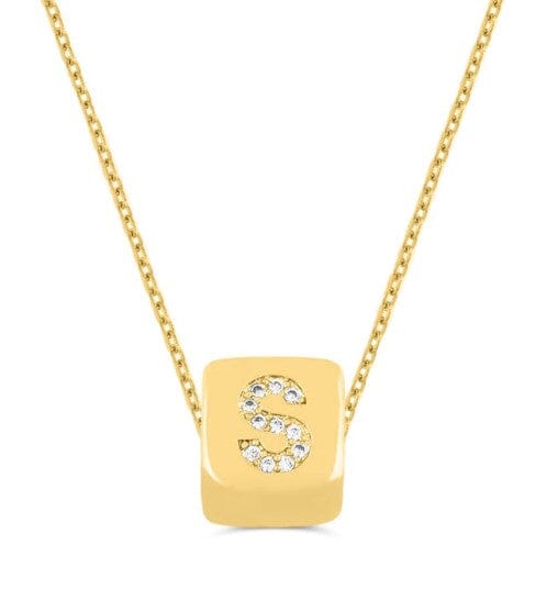 Custom Mini Bling Block Necklace