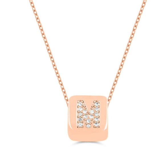 Custom Mini Bling Block Necklace