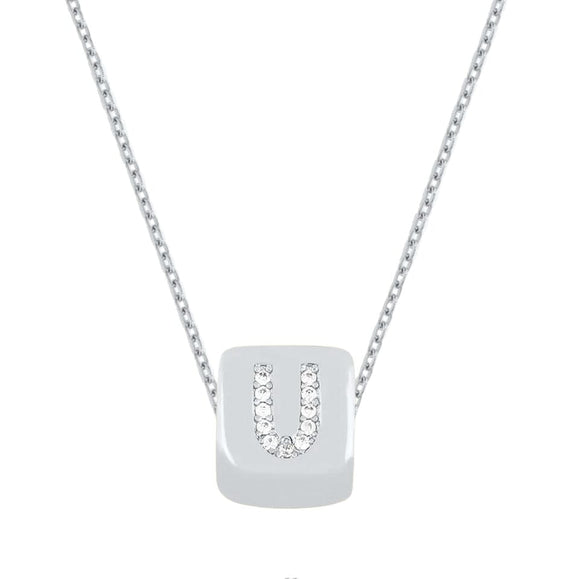 Custom Mini Bling Block Necklace