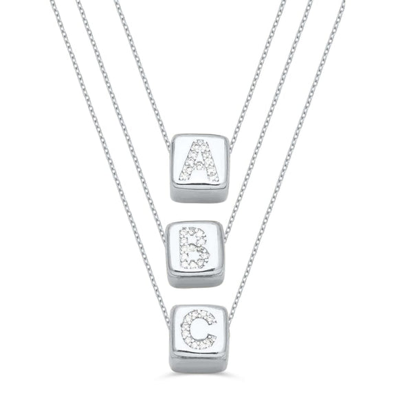 Custom Mini Bling Block Necklace