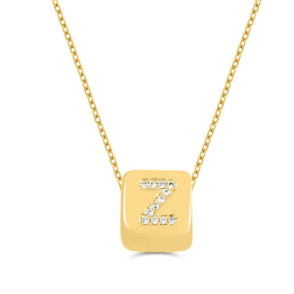 Custom Mini Bling Block Necklace