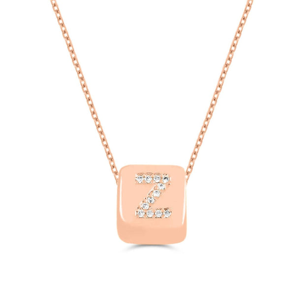 Custom Mini Bling Block Necklace