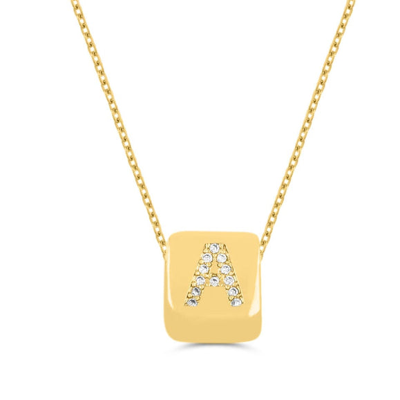 Custom Mini Bling Block Necklace