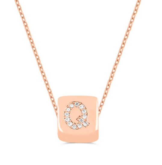 Custom Mini Bling Block Necklace