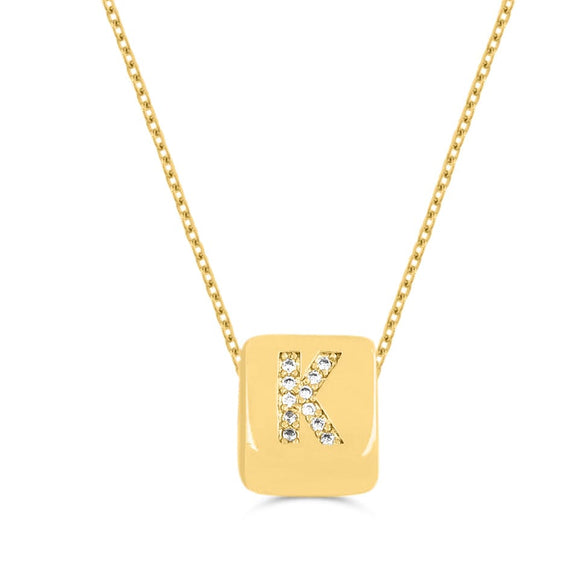Custom Mini Bling Block Necklace