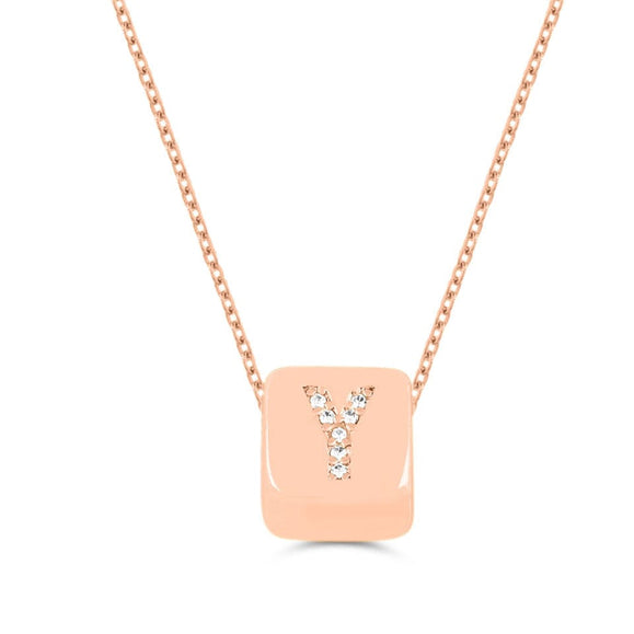 Custom Mini Bling Block Necklace