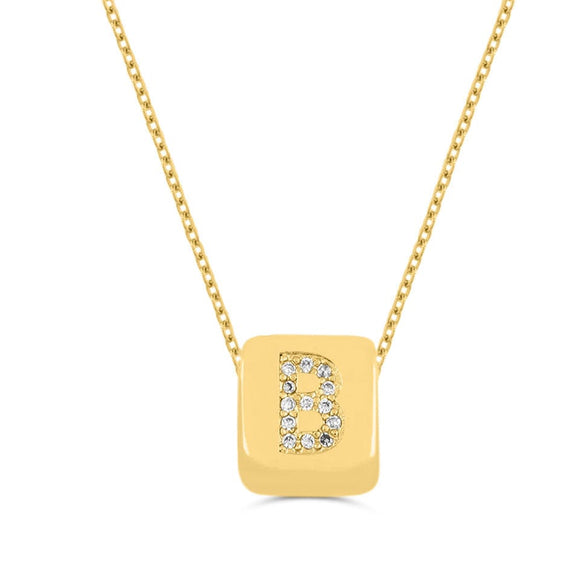 Custom Mini Bling Block Necklace