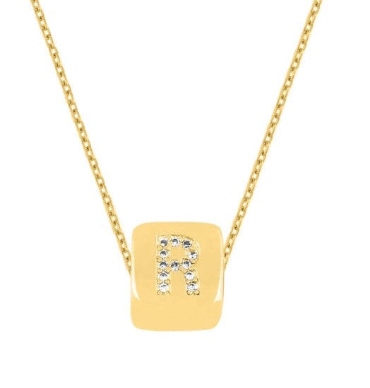 Custom Mini Bling Block Necklace