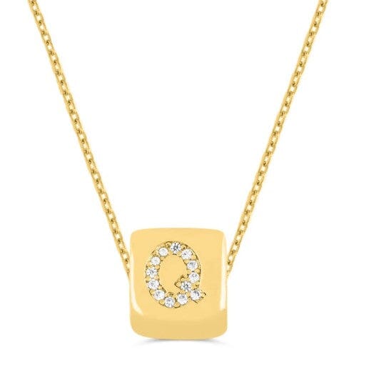 Custom Mini Bling Block Necklace