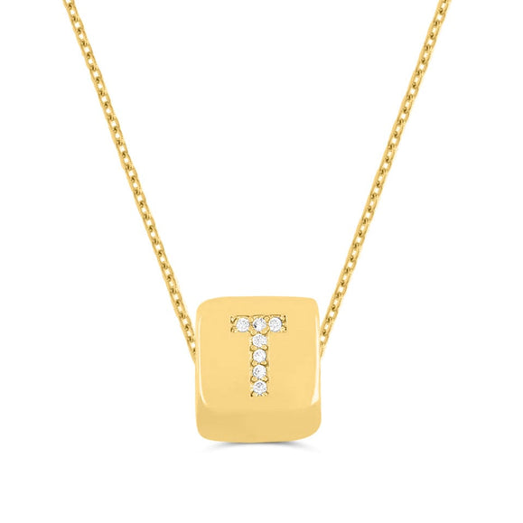 Custom Mini Bling Block Necklace