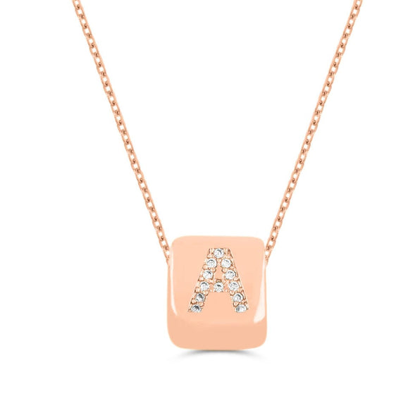 Custom Mini Bling Block Necklace