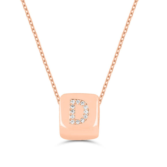 Custom Mini Bling Block Necklace