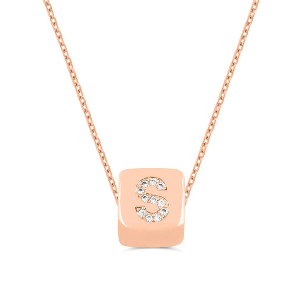 Custom Mini Bling Block Necklace