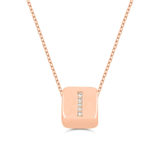 Custom Mini Bling Block Necklace