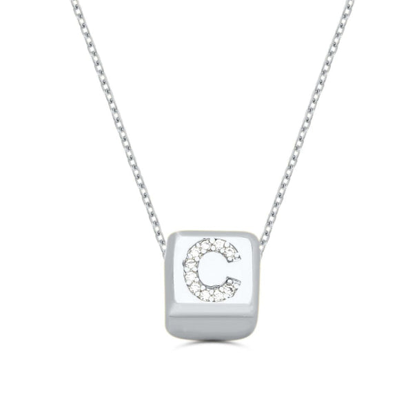 Custom Mini Bling Block Necklace