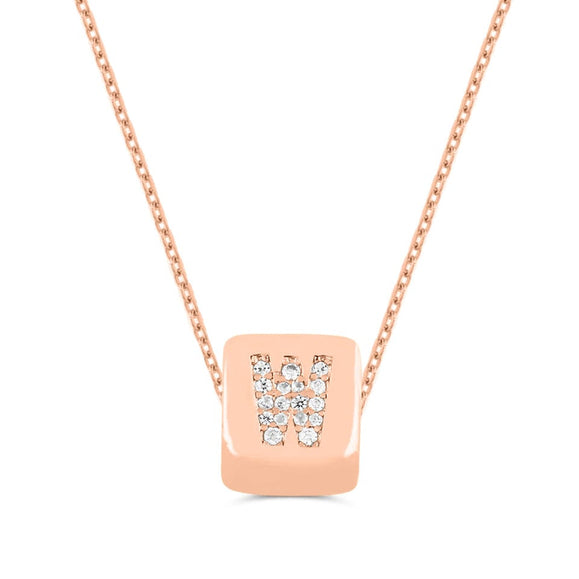 Custom Mini Bling Block Necklace