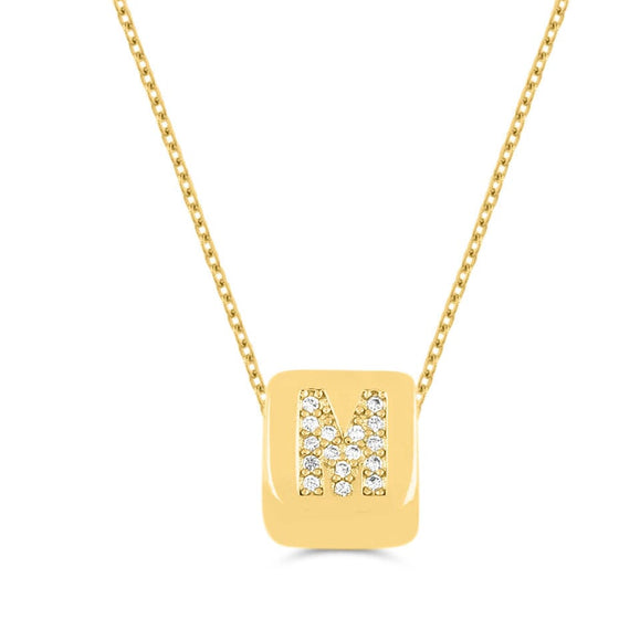 Custom Mini Bling Block Necklace