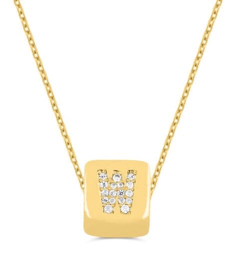 Custom Mini Bling Block Necklace