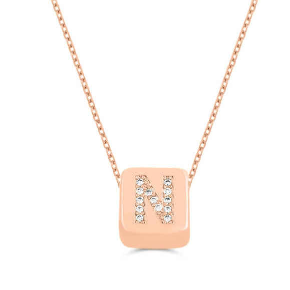Custom Mini Bling Block Necklace