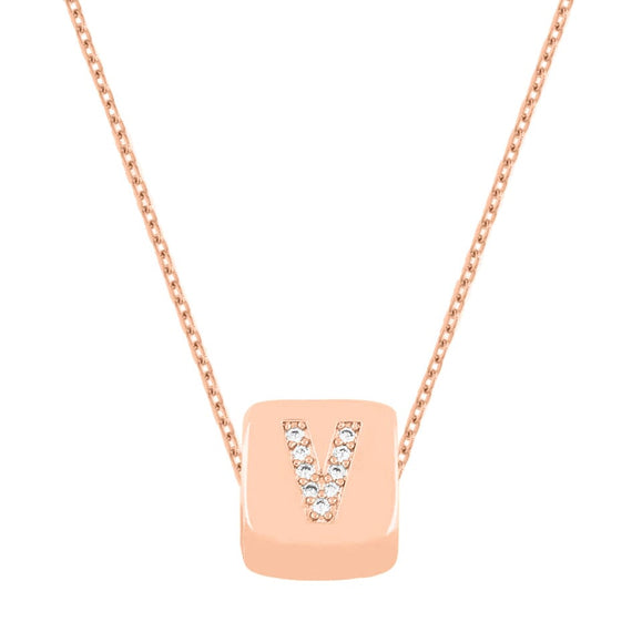 Custom Mini Bling Block Necklace
