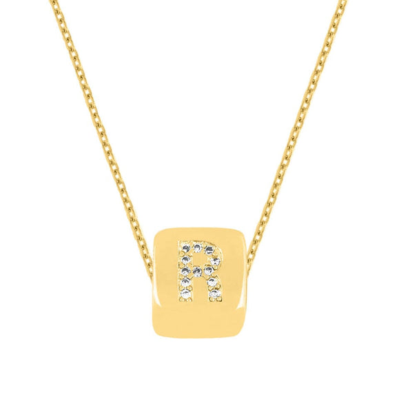 Custom Mini Bling Block Necklace