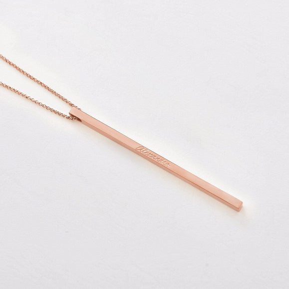 Custom Thin Column Necklace - Capsul