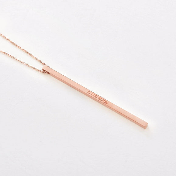 Custom Thin Column Necklace - Capsul