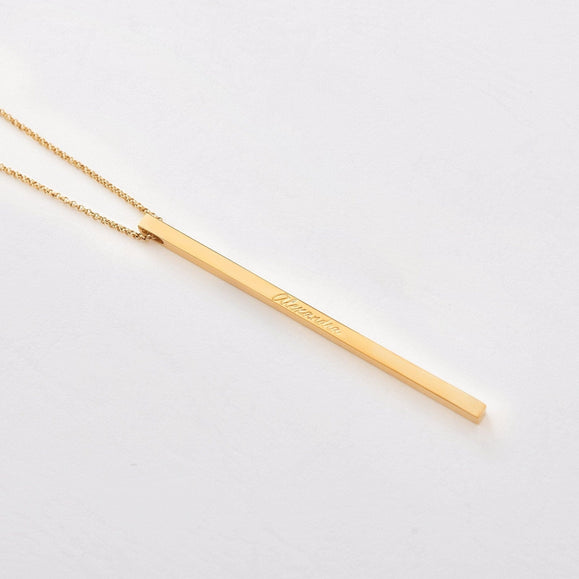 Custom Thin Column Necklace - Capsul