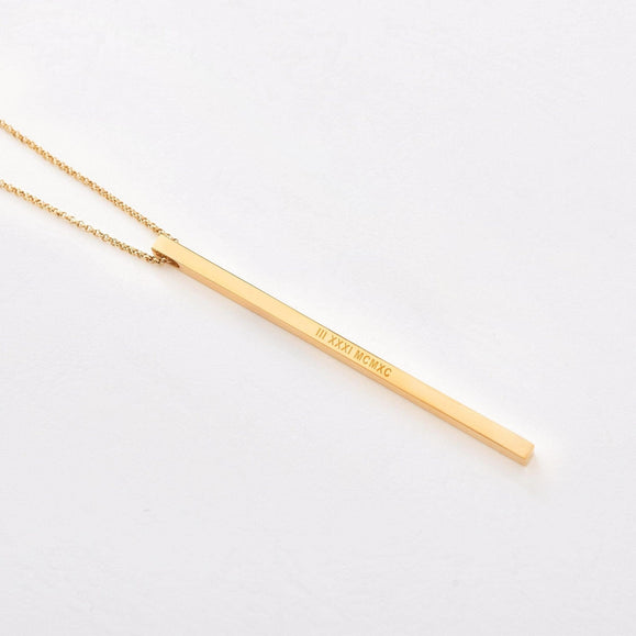 Custom Thin Column Necklace - Capsul