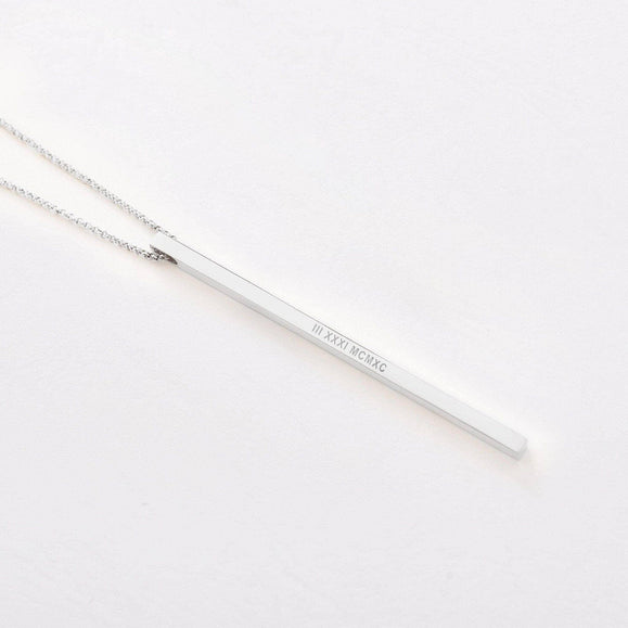 Custom Thin Column Necklace - Capsul