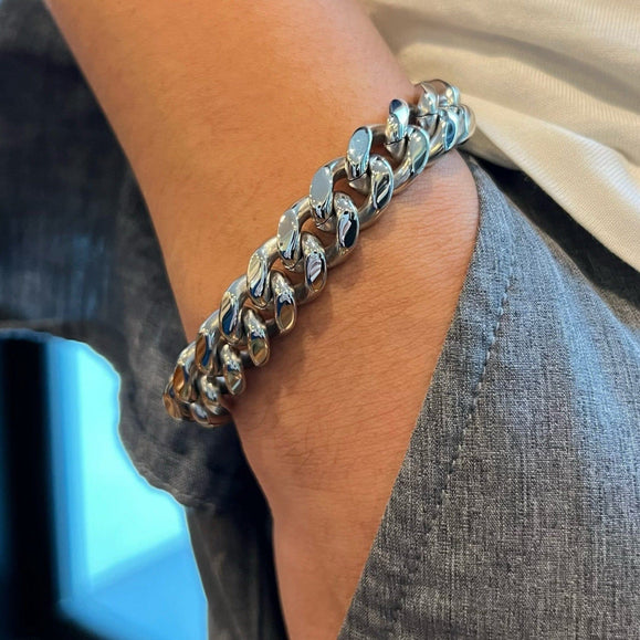 12mm Wide Classic Havana Cuban Chain Bracelet - Capsul