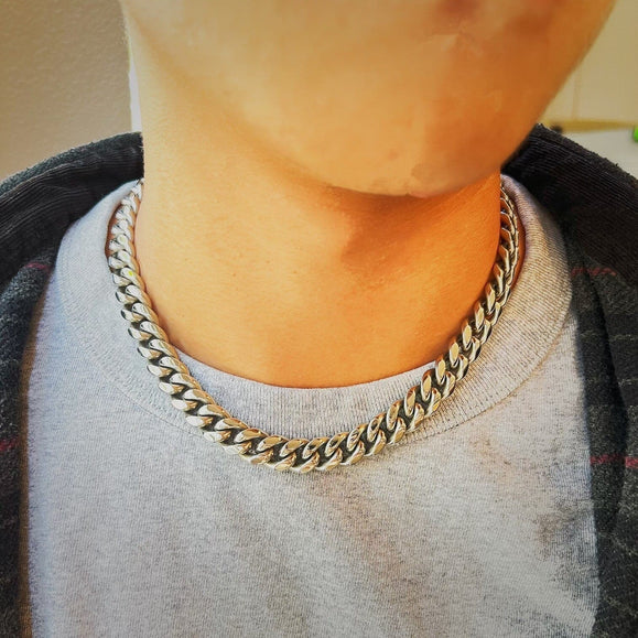 12mm Wide Classic Havana Cuban Chain Necklace - Capsul