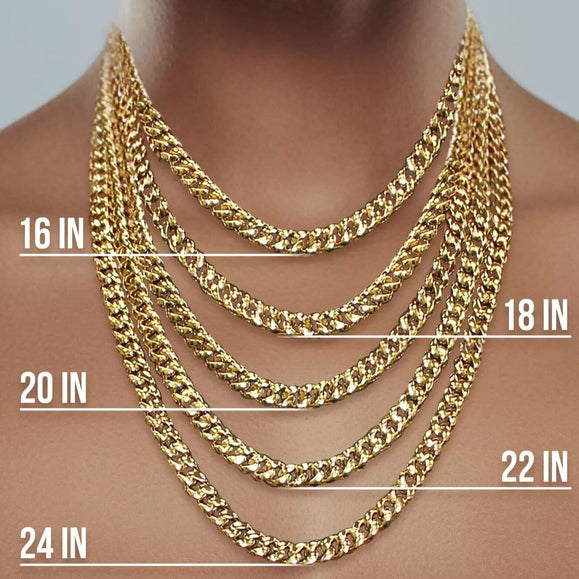 12mm Wide Classic Havana Cuban Chain Necklace - Capsul