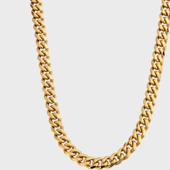 12mm Wide Classic Havana Cuban Chain Necklace - Capsul