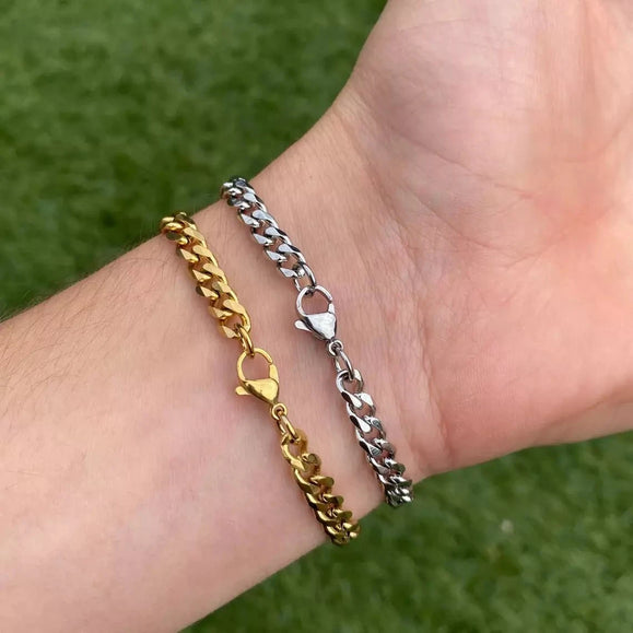 5mm Thin Classic Havana Cuban Chain Bracelet - Capsul