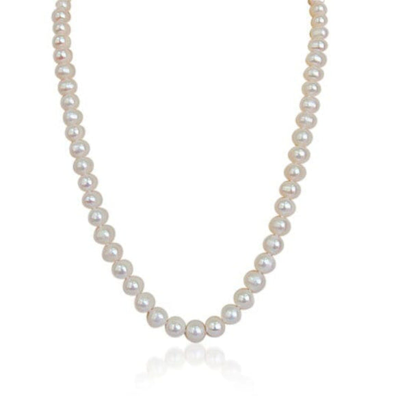 8 mm Sterling Silver Freshwater Pearls Necklace - Capsul