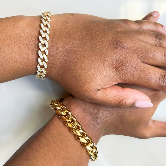 8mm Iced CZ Diamond Cuban Bracelet - Capsul