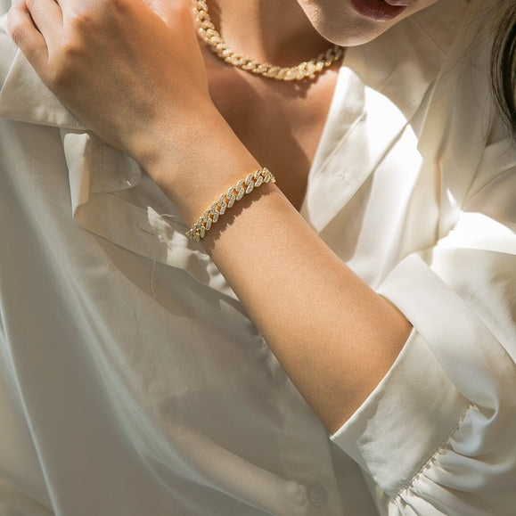 8mm Iced CZ Diamond Cuban Bracelet - Capsul