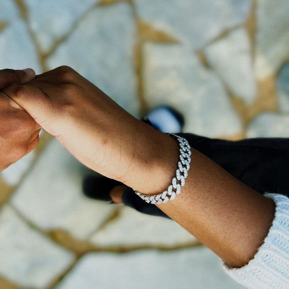 8mm Iced CZ Diamond Cuban Bracelet - Capsul